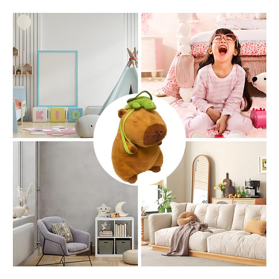 Juguete De Peluche De Capibara Navidad Cumpleaños Color Unit 6