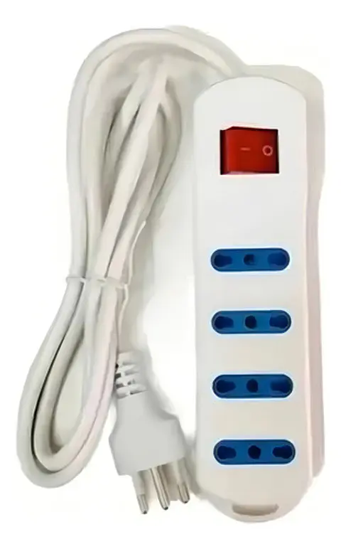 Alargador Multiple Zapatilla 4 Pos 3 Mts Marca M&m Blanco