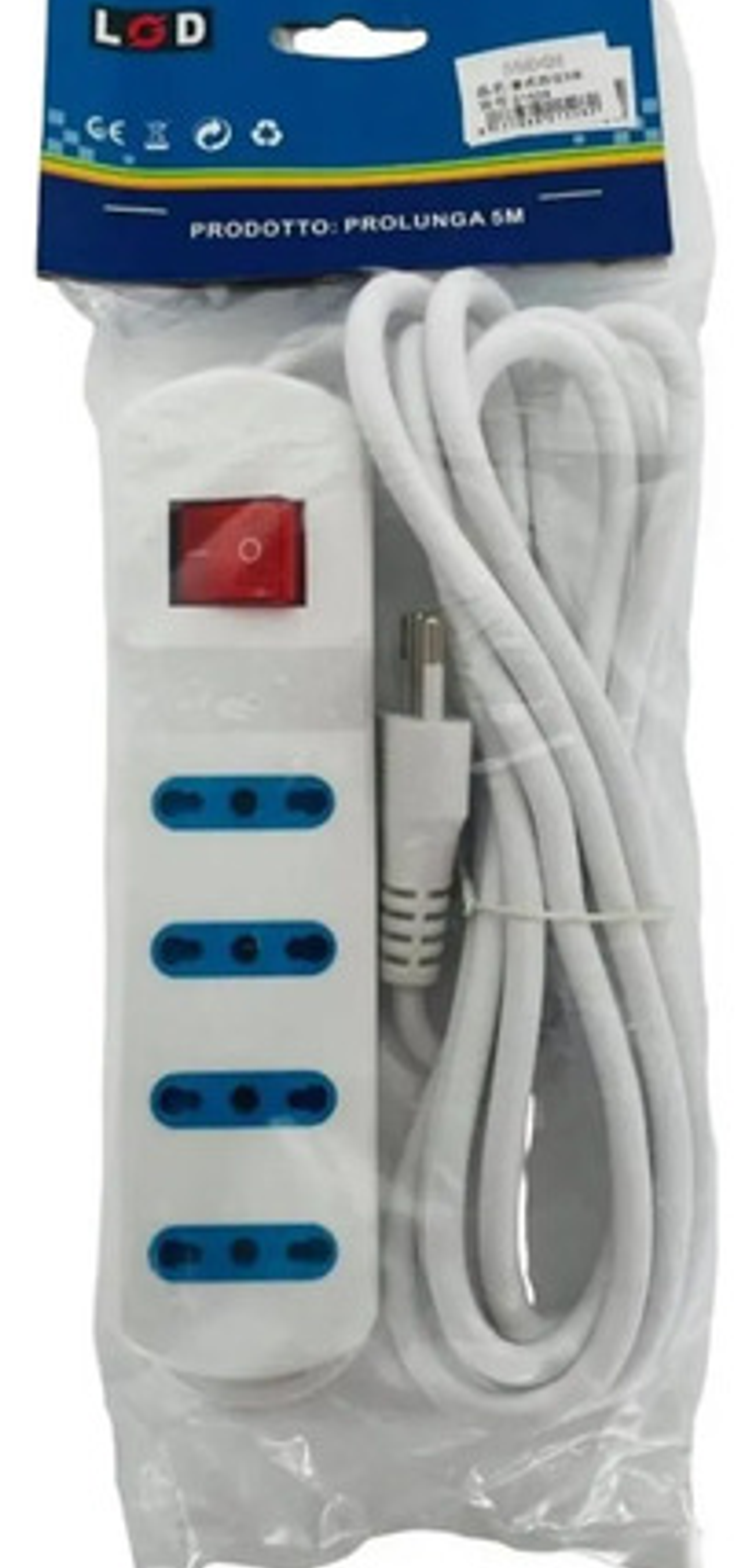 Alargador Multiple Zapatilla 4 Pos 3 Mts Marca M&m Blanco 2