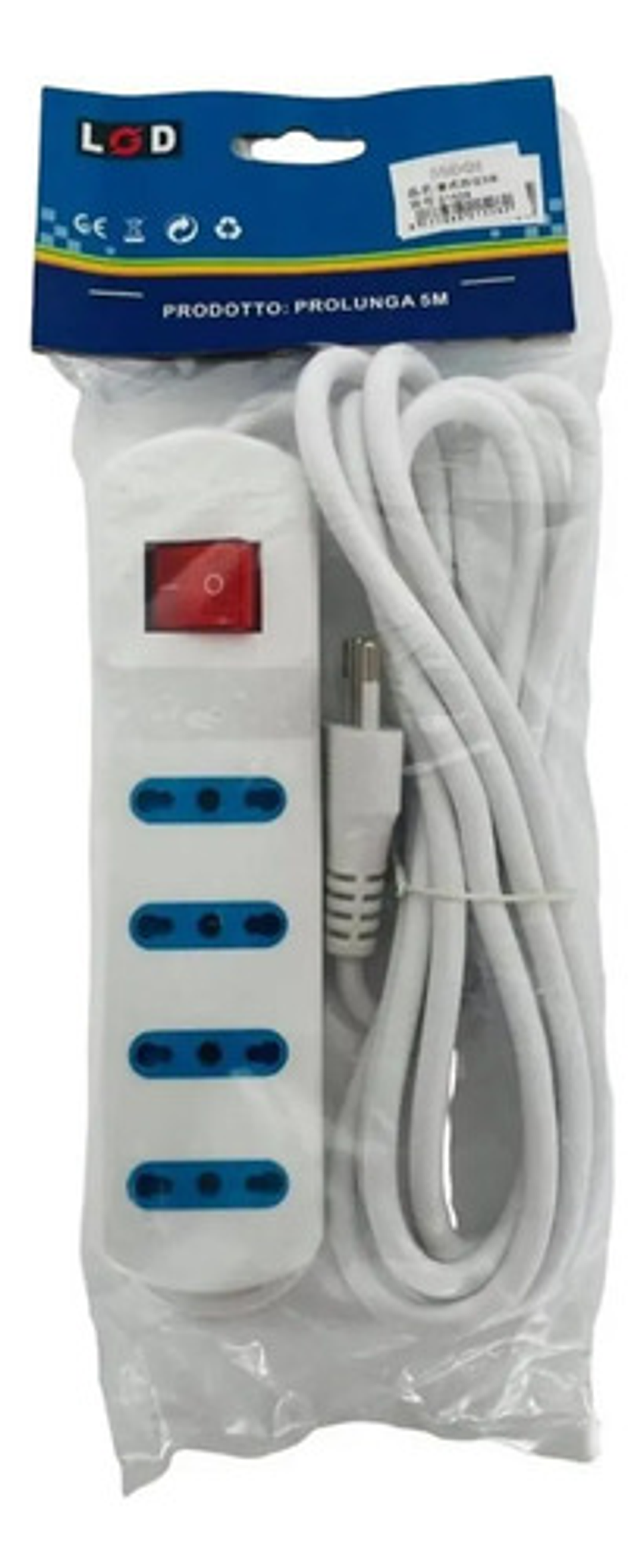 Alargador Multiple Zapatilla 4 Pos 3 Mts Marca M&m Blanco 2