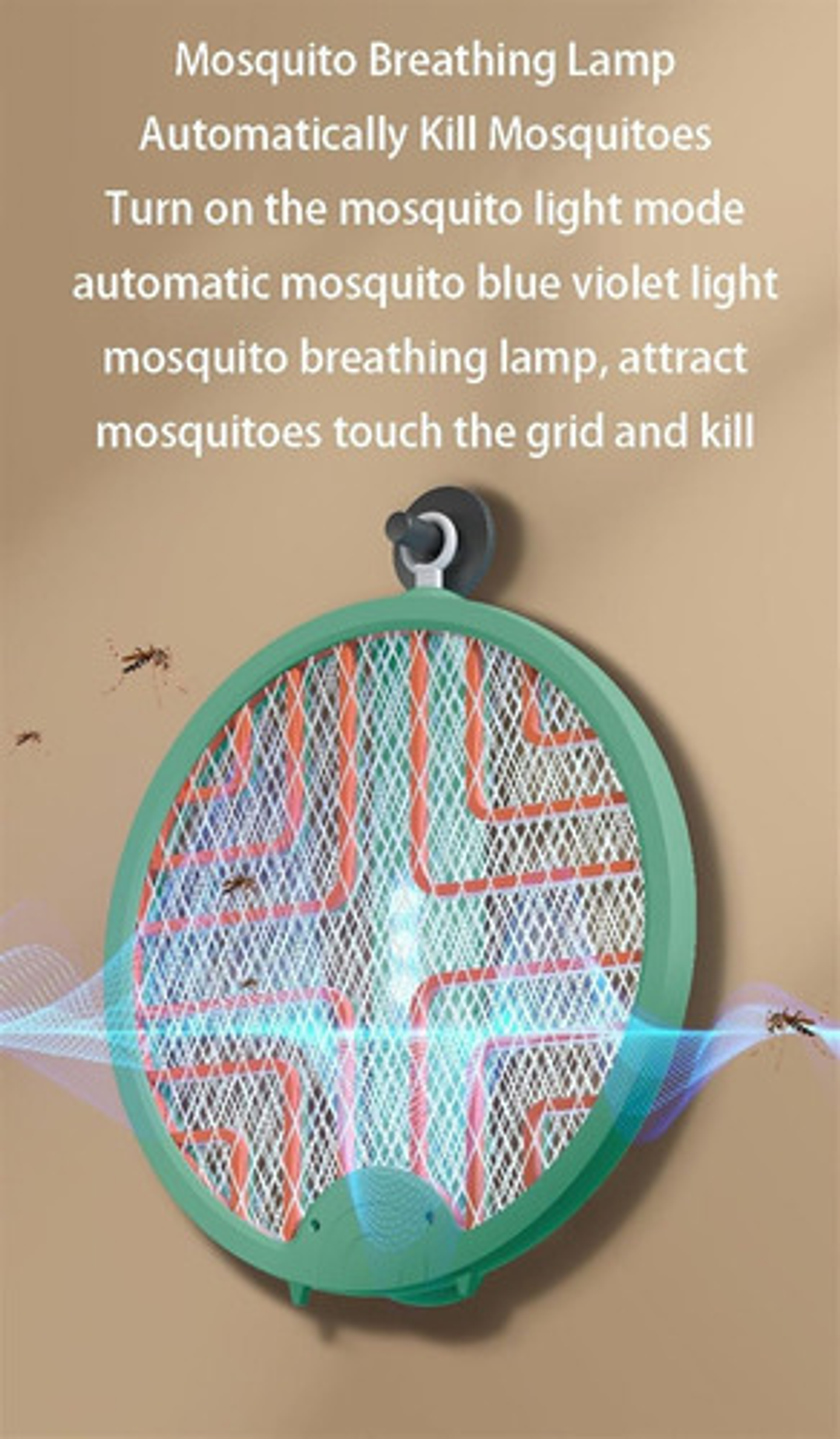 Raqueta Matamoscas Eléctrico Recargable 3en1 Mata Mosquito 5