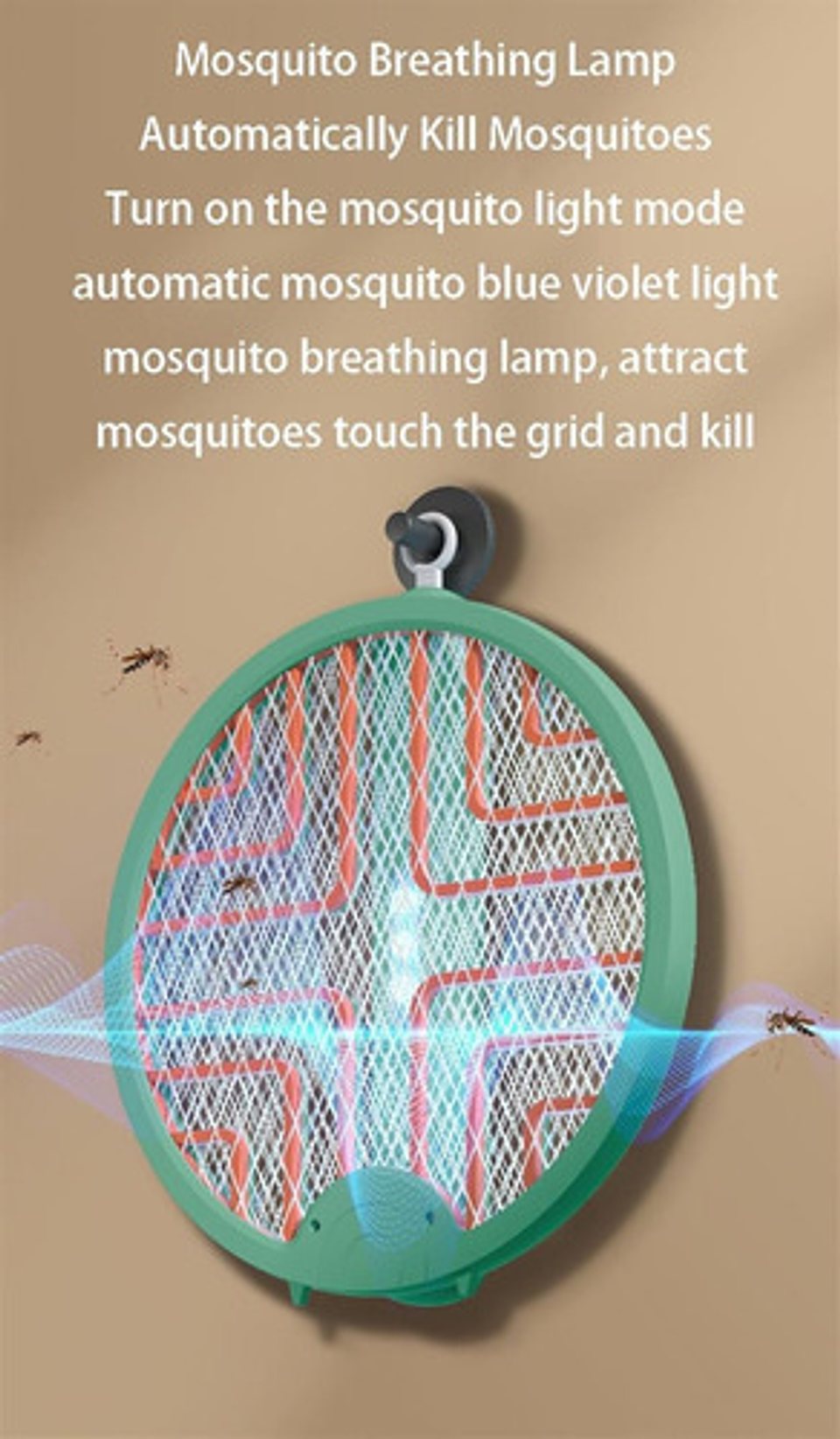 Raqueta Matamoscas Eléctrico Recargable 3en1 Mata Mosquito 5