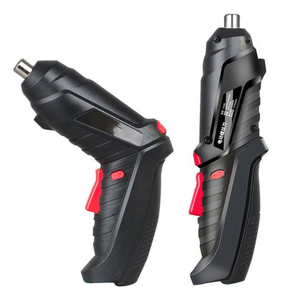 Destornillador Atornillador Inalámbrico Thek 47pcs 3.6v Recargable Con Luz Led Negro 3