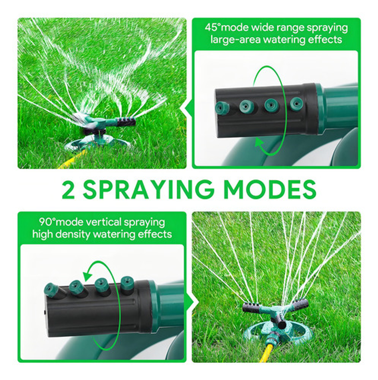 Aspersor De Riego Regador Jardin Automatico Riego Giratorio 3