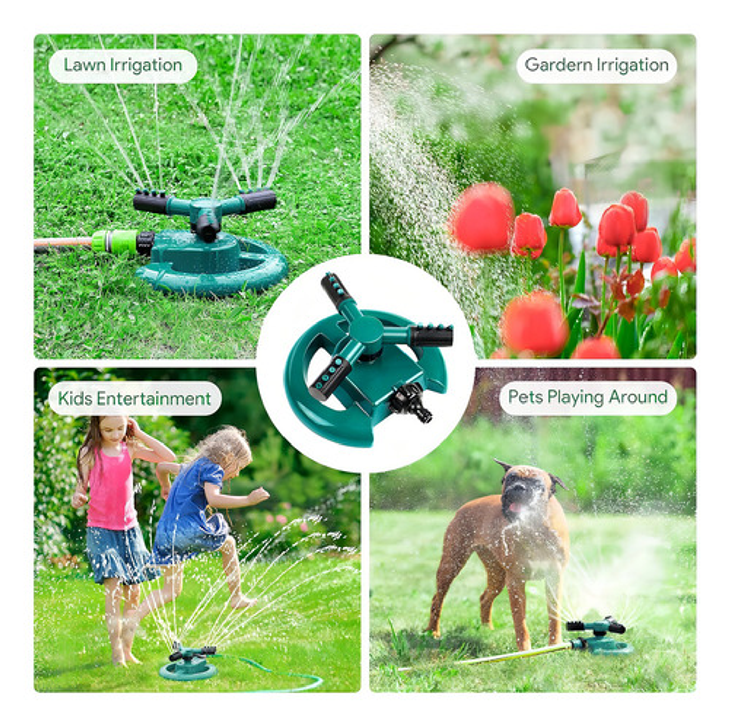 Aspersor De Riego Regador Jardin Automatico Riego Giratorio 5