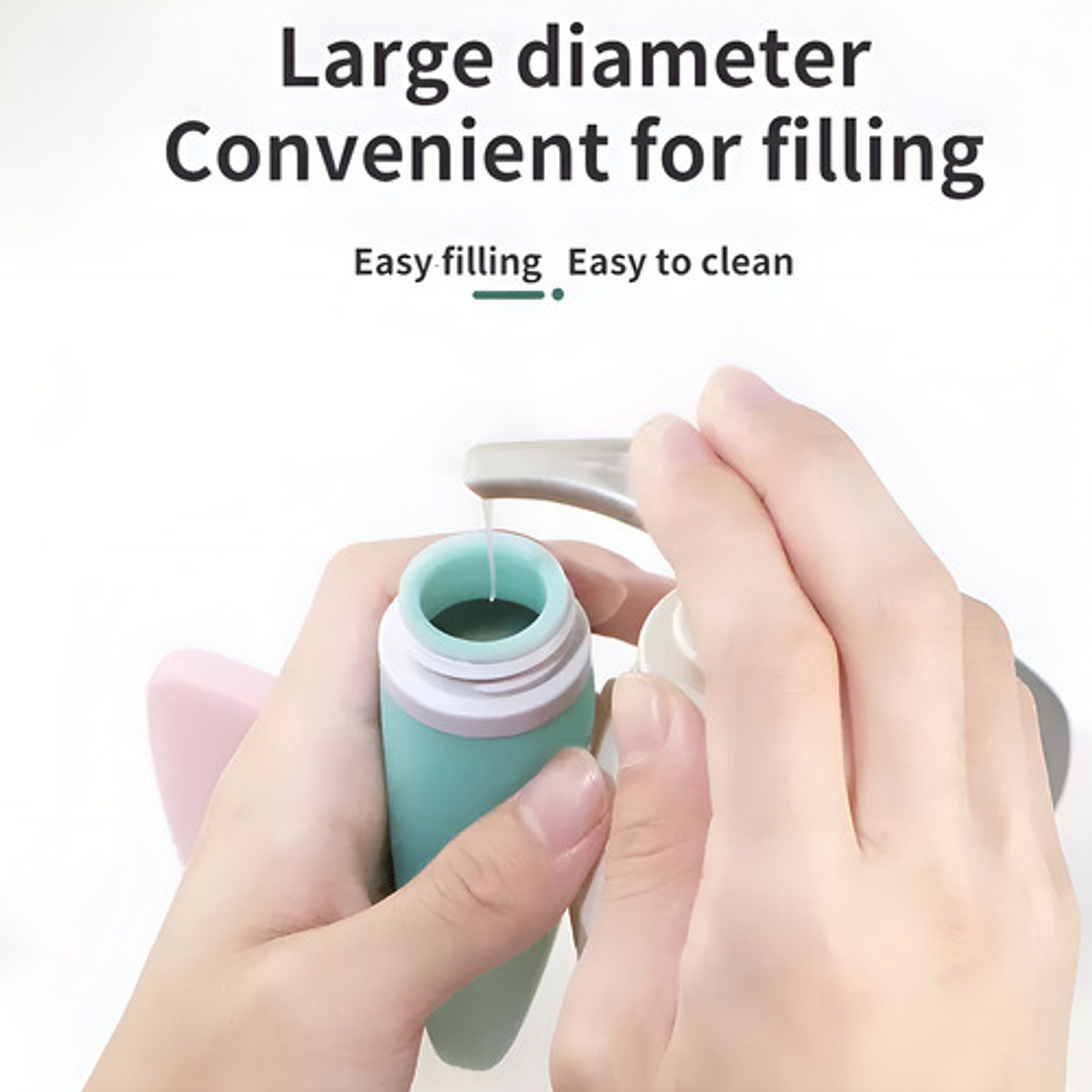 Pack 4 Botellas De Viaje De Silicona Frasco Dispensador Color Pastel 3