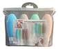 Pack 4 Botellas De Viaje De Silicona Frasco Dispensador Color Pastel - Miniatura 4