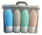 Pack 4 Botellas De Viaje De Silicona Frasco Dispensador Color Pastel - Miniatura 5