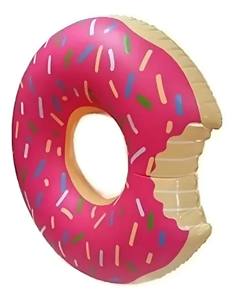 Flotador Inflable Donut 120cm Cuperstorecl Piscina Niños Color Frutilla