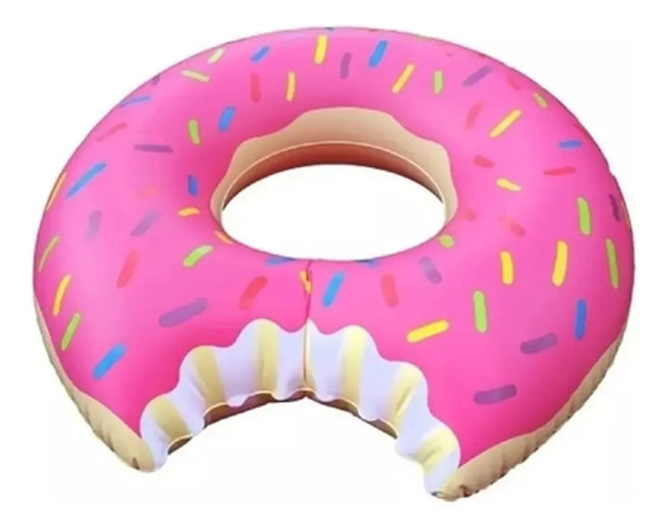 Flotador Inflable Donut 120cm Cuperstorecl Piscina Niños Color Frutilla 2