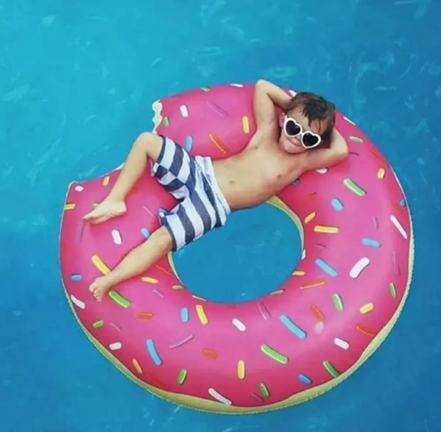 Flotador Inflable Donut 120cm Cuperstorecl Piscina Niños Color Frutilla 3