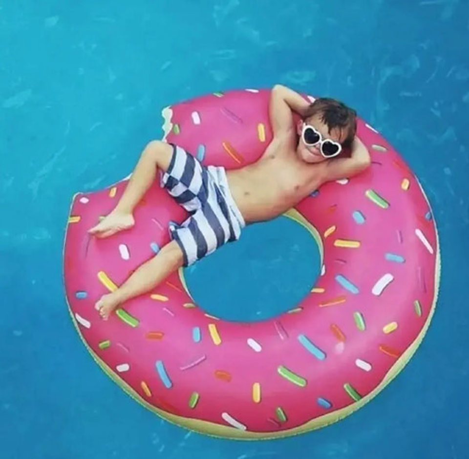 Flotador Inflable Donut 120cm Cuperstorecl Piscina Niños Color Frutilla 3