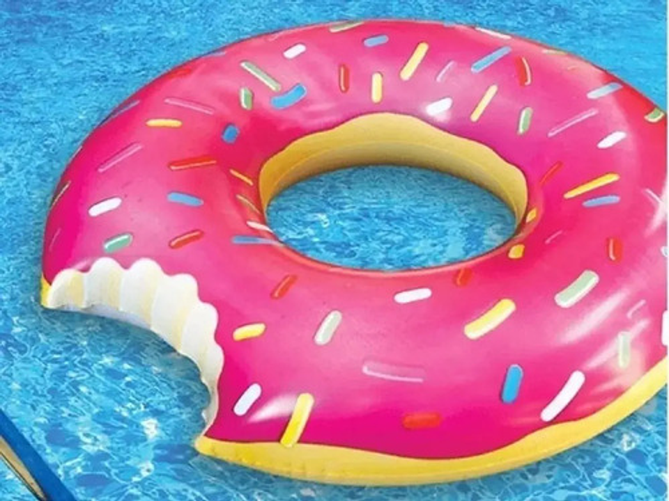 Flotador Inflable Donut 120cm Cuperstorecl Piscina Niños Color Frutilla 4