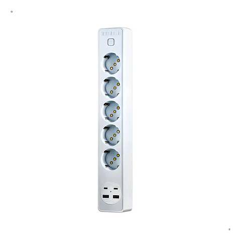 Alargador 5 Posiciones, 2 Puertos Usb, 2 Puertos Type-c