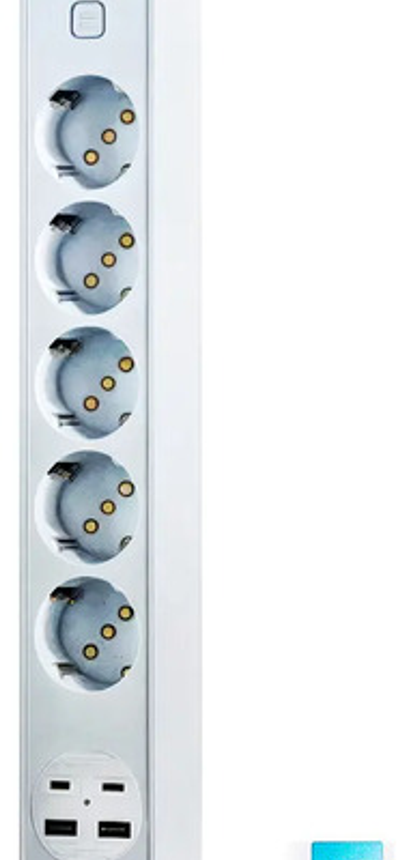 Alargador 5 Posiciones, 2 Puertos Usb, 2 Puertos Type-c 2