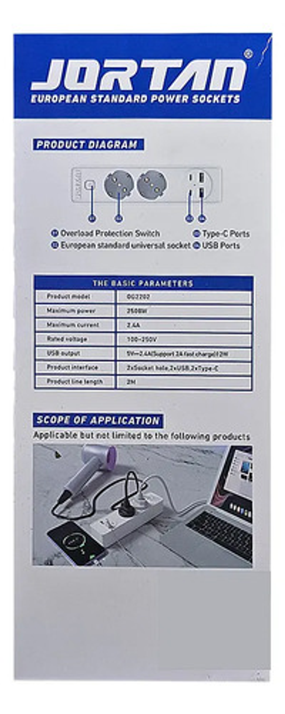 Alargador 5 Posiciones, 2 Puertos Usb, 2 Puertos Type-c 7