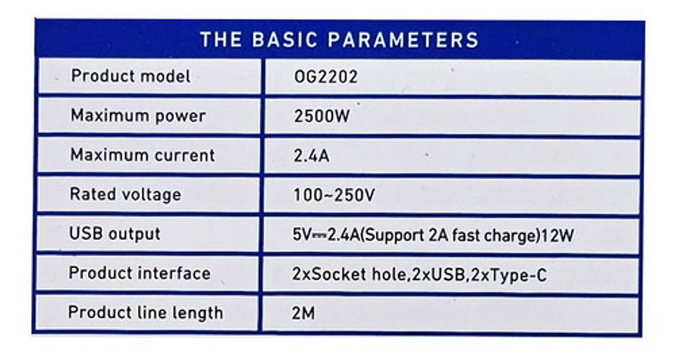 Alargador 5 Posiciones, 2 Puertos Usb, 2 Puertos Type-c 8