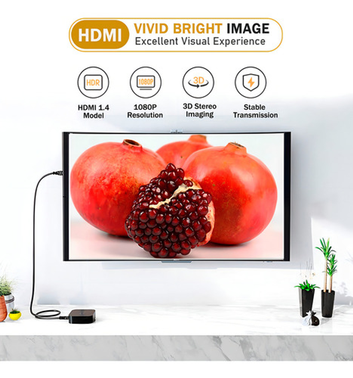 Cable Hdmi 4k De 1.5 Metros Protegido [anti Golpes 3