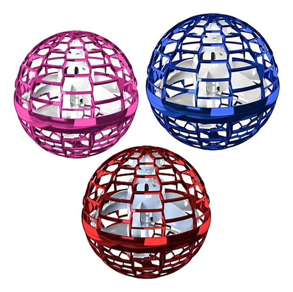 Pelota Voladora Flynova Pro Magic Spinner Led 360°, C Color Rojo Variada 6