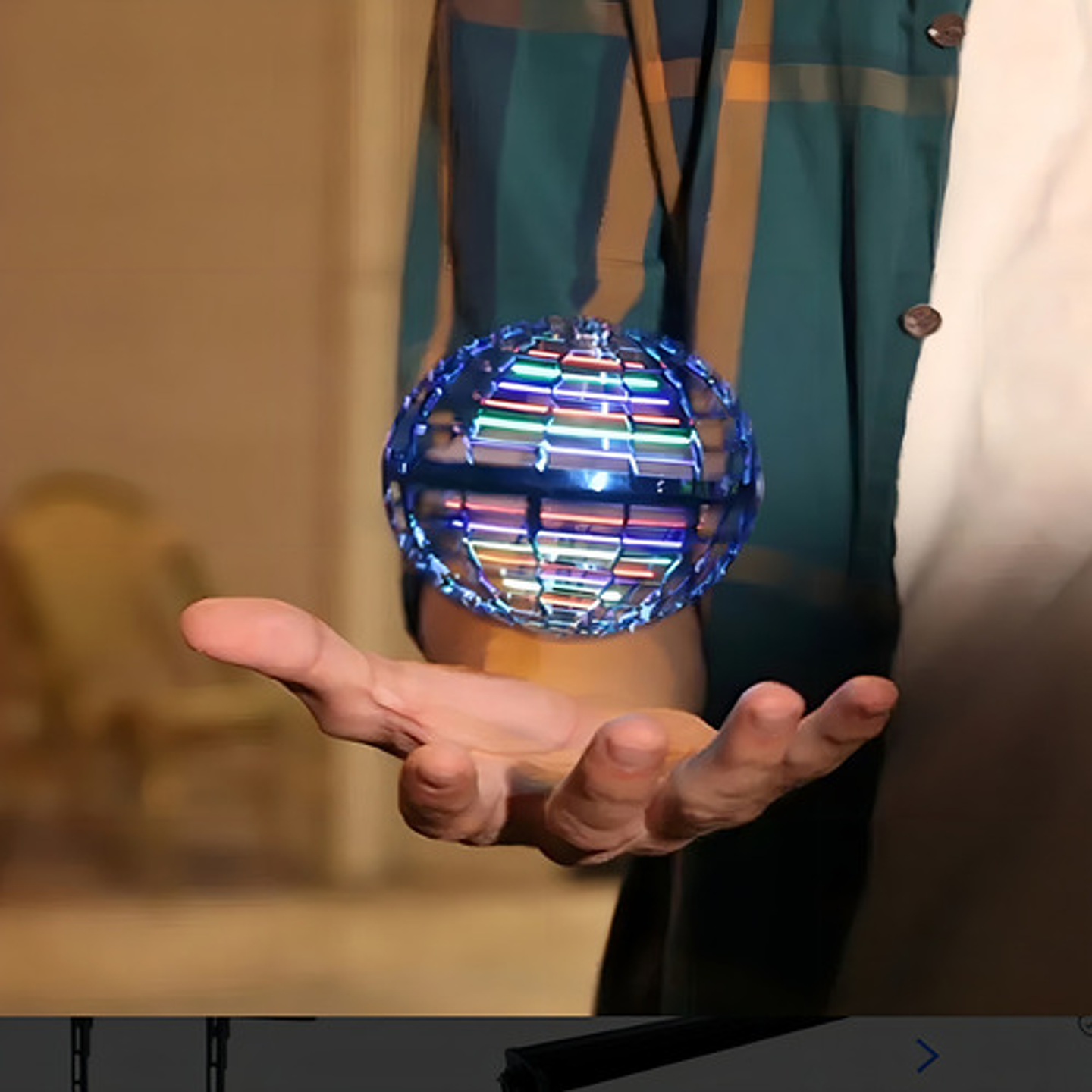 Pelota Voladora Flynova Pro Magic Spinner Led 360°, C Color Rojo Variada 7