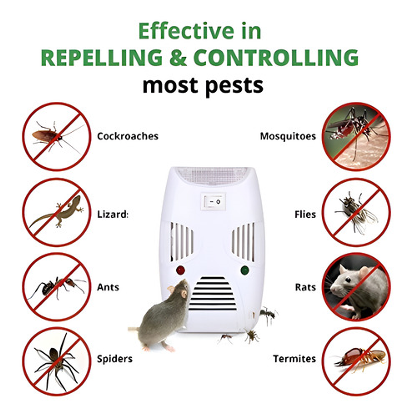 Repelente De Plaga Ratones Electrónico Ultrasónico Riooex 7