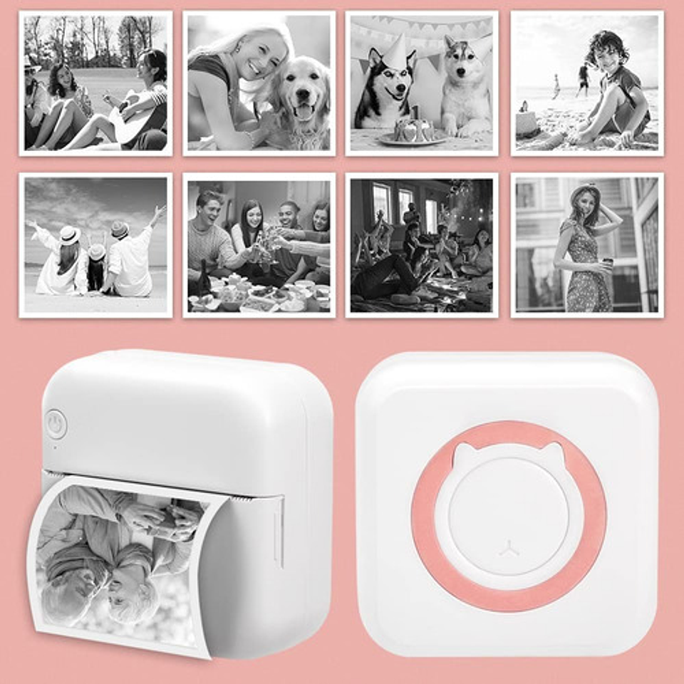 Mini Impresora Térmica Portátil Bluetooth 5 Rollos Repuesto 9