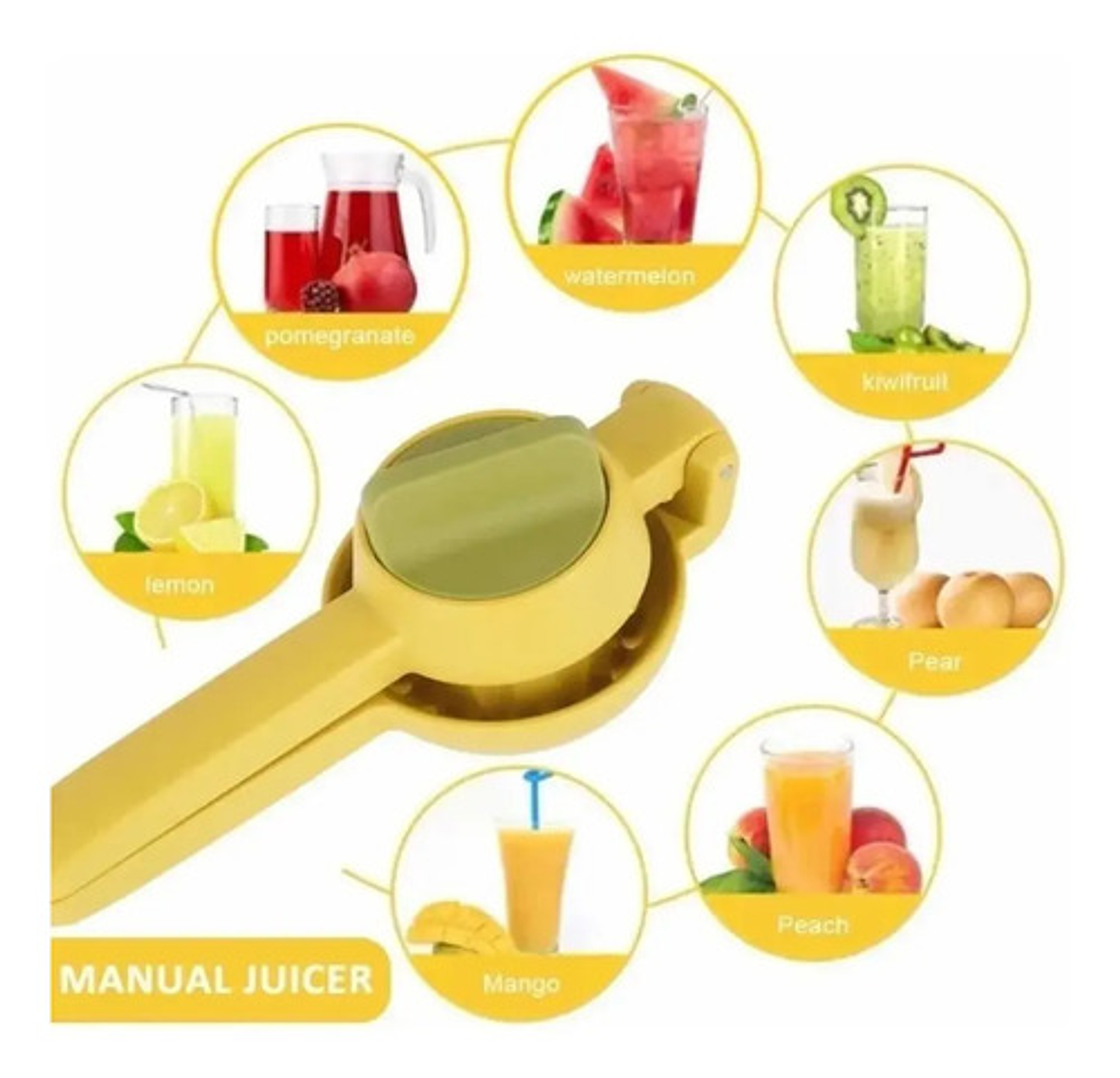 Exprimidor Manual De Limón Doble Mango Prensa Cocina 2