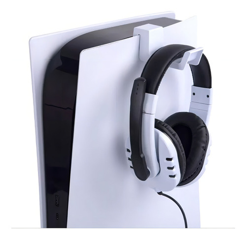 Soporte Auriculares Dobe Blanco Compatible Ps5 Diseño Seguro 5