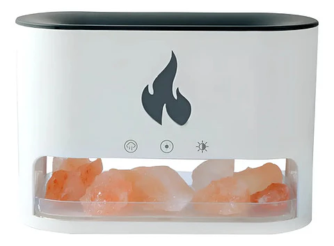 Humidificador Difusor De Aroma Efecto Flama Piedra Sal