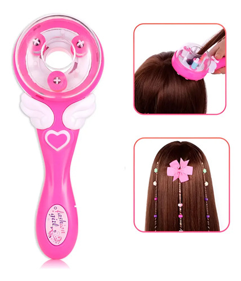Trenzador Automático De Cabello Rosa Niñas Moda De Belleza 1