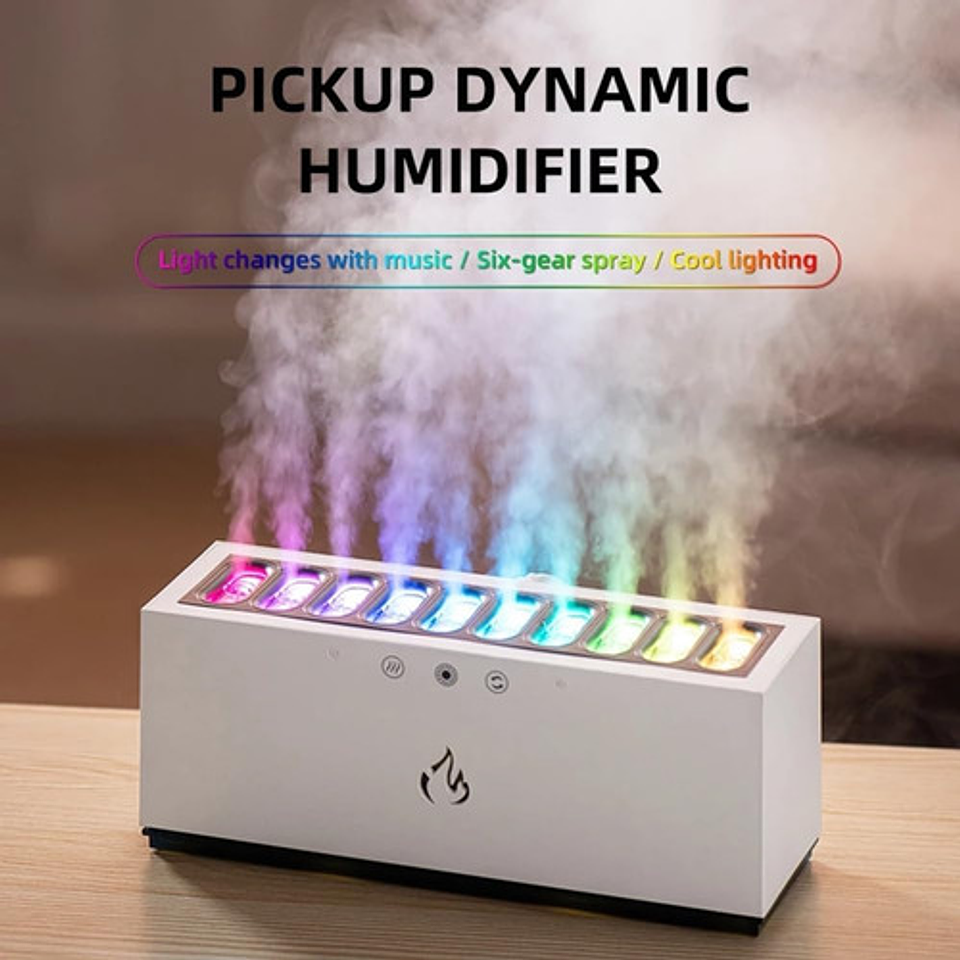 Humidificador Difusor Aromaterapia 900 Ml + 5 Esencias Color Blanco 3