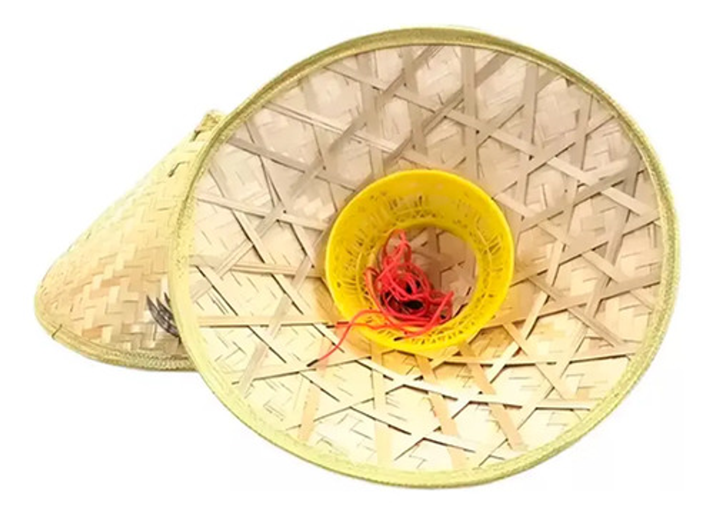 Sombrero Tradicional Chino Bambú Eco & Deco Dragon Guerrero Beige Unica Geométrico 2