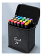 Set Plumones Doble Punta 24 Piezas Plumones Color Brillantes - Miniatura 4