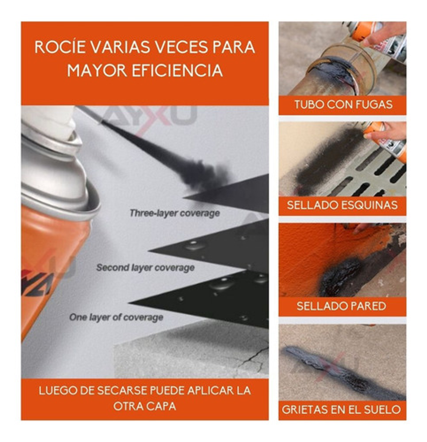 Sellador Impermeable Poliuretano Tapa Gotera Fuga Spray 0,7l 15