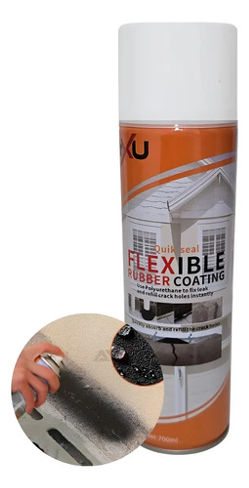 Sellador Impermeable Poliuretano Tapa Gotera Fuga Spray 0,7l 25