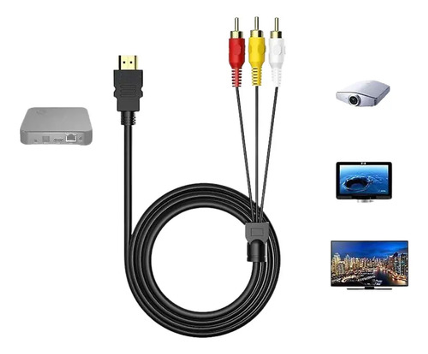 Cable Transmisor De Señal Hdmi A 3 Rca / Irm 3