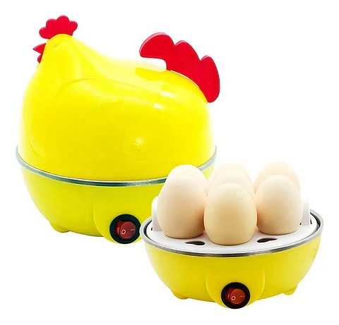 Máquina Hervidor Cocedor Huevos Vapor Gallina Color Amarillo