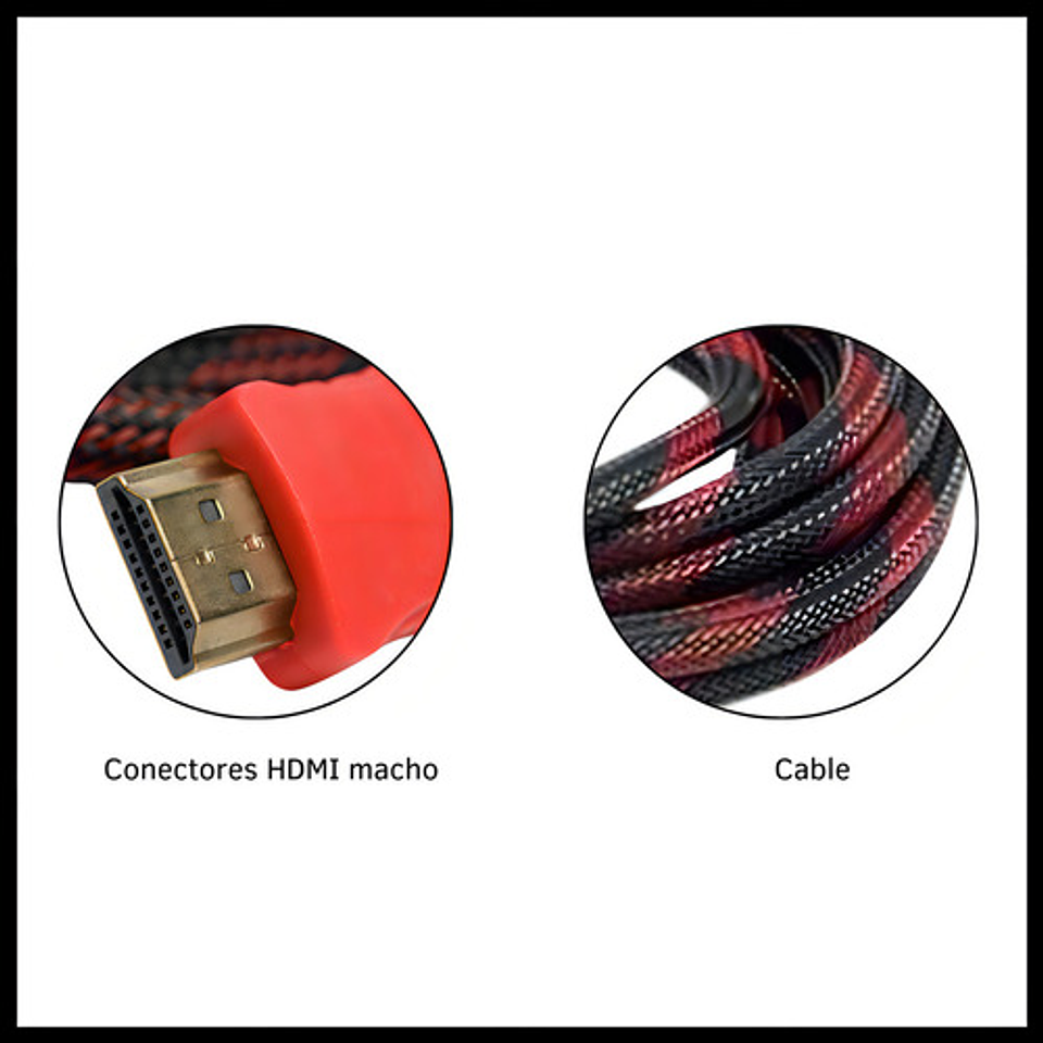 Cable Hdmi 10mt Mallado Full Hd Con Filtro - Tecnomati 9