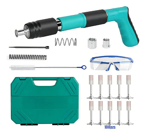 Kit De Pistola De Fijación De Pared Portátil + 100clavos