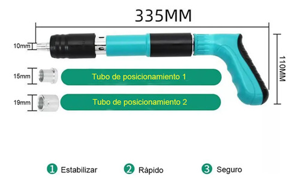 Kit De Pistola De Fijación De Pared Portátil + 100clavos 6
