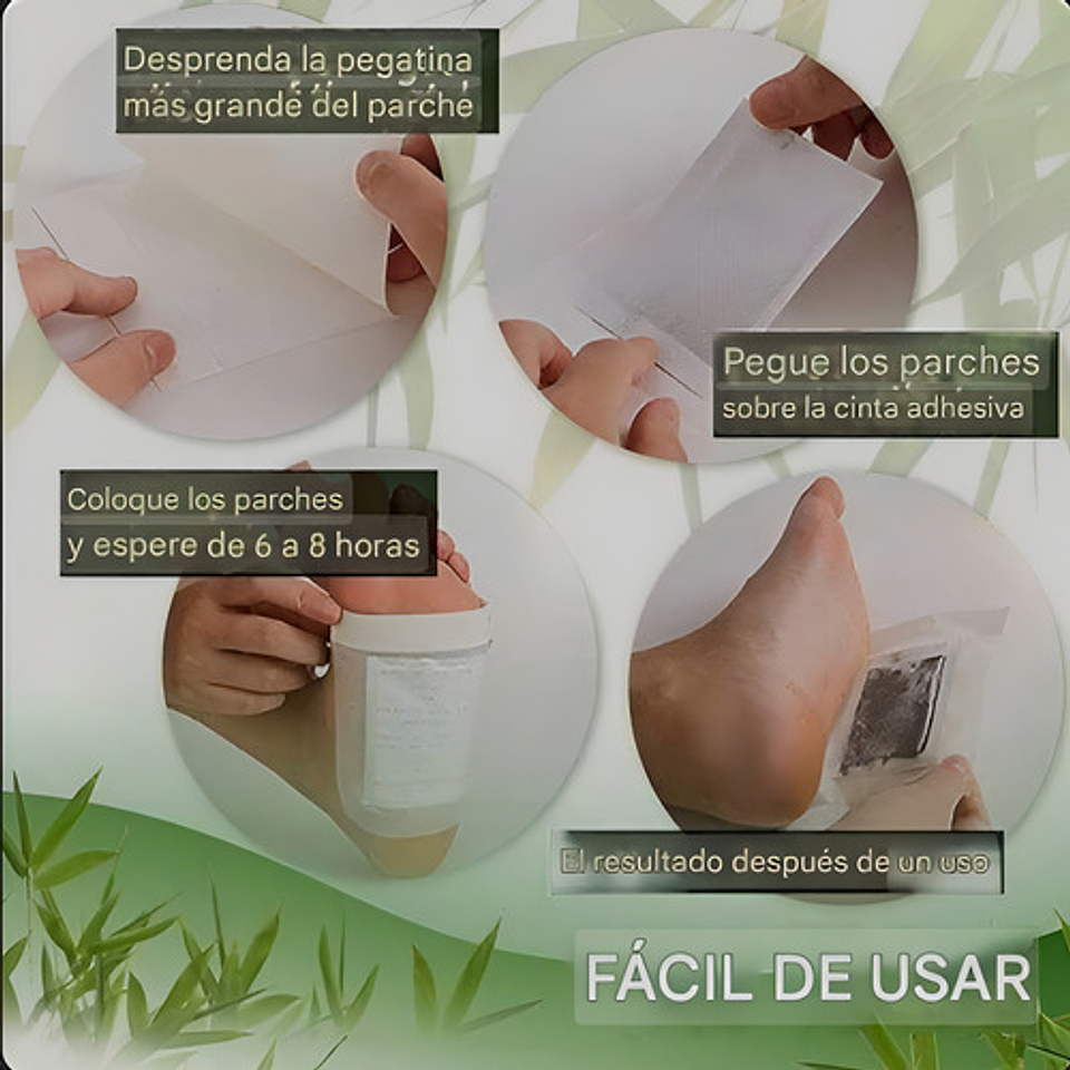 10 Parches Desintoxicantes Kinoki Pies Cansancio Kiyumi 4