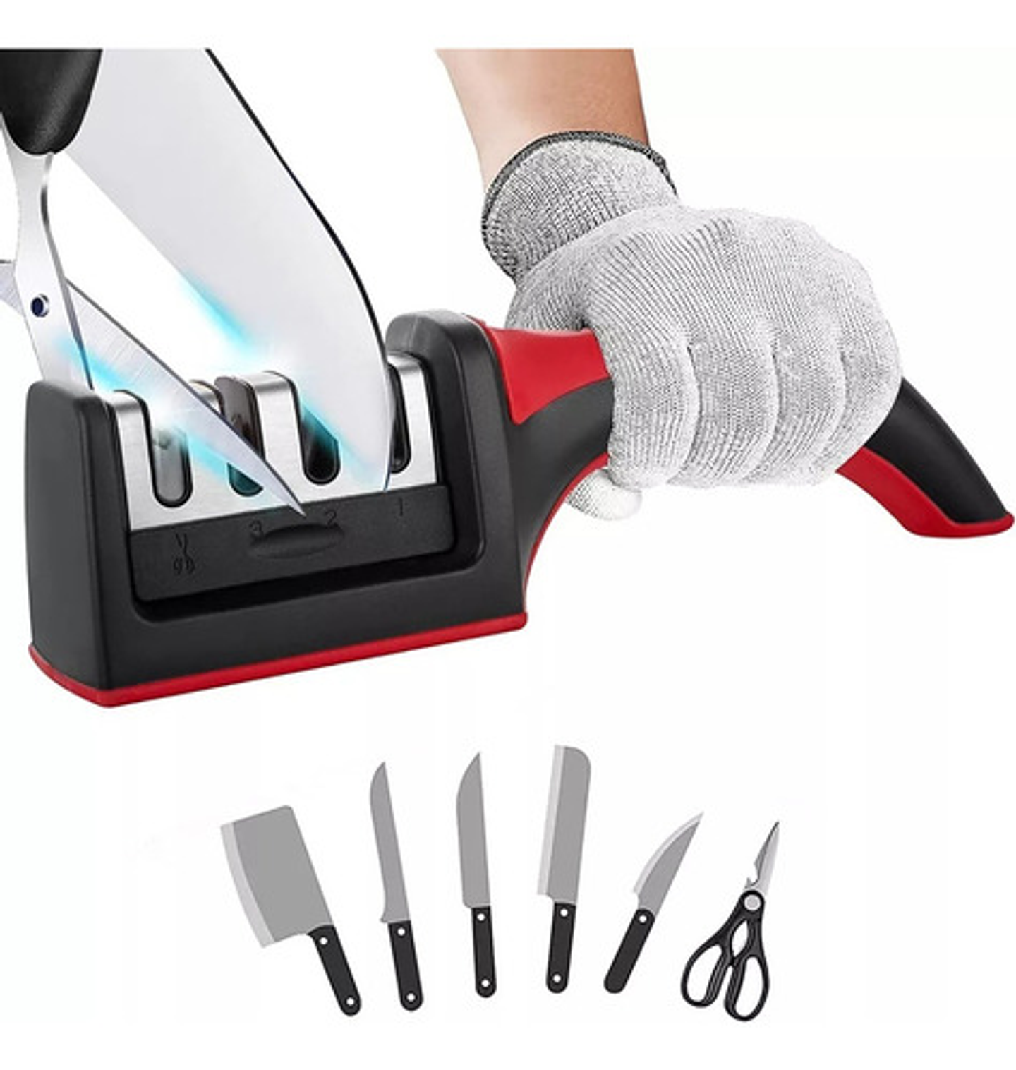 Afilador De Cuchillos Y Tijeras Amolador Portatil Manual 10