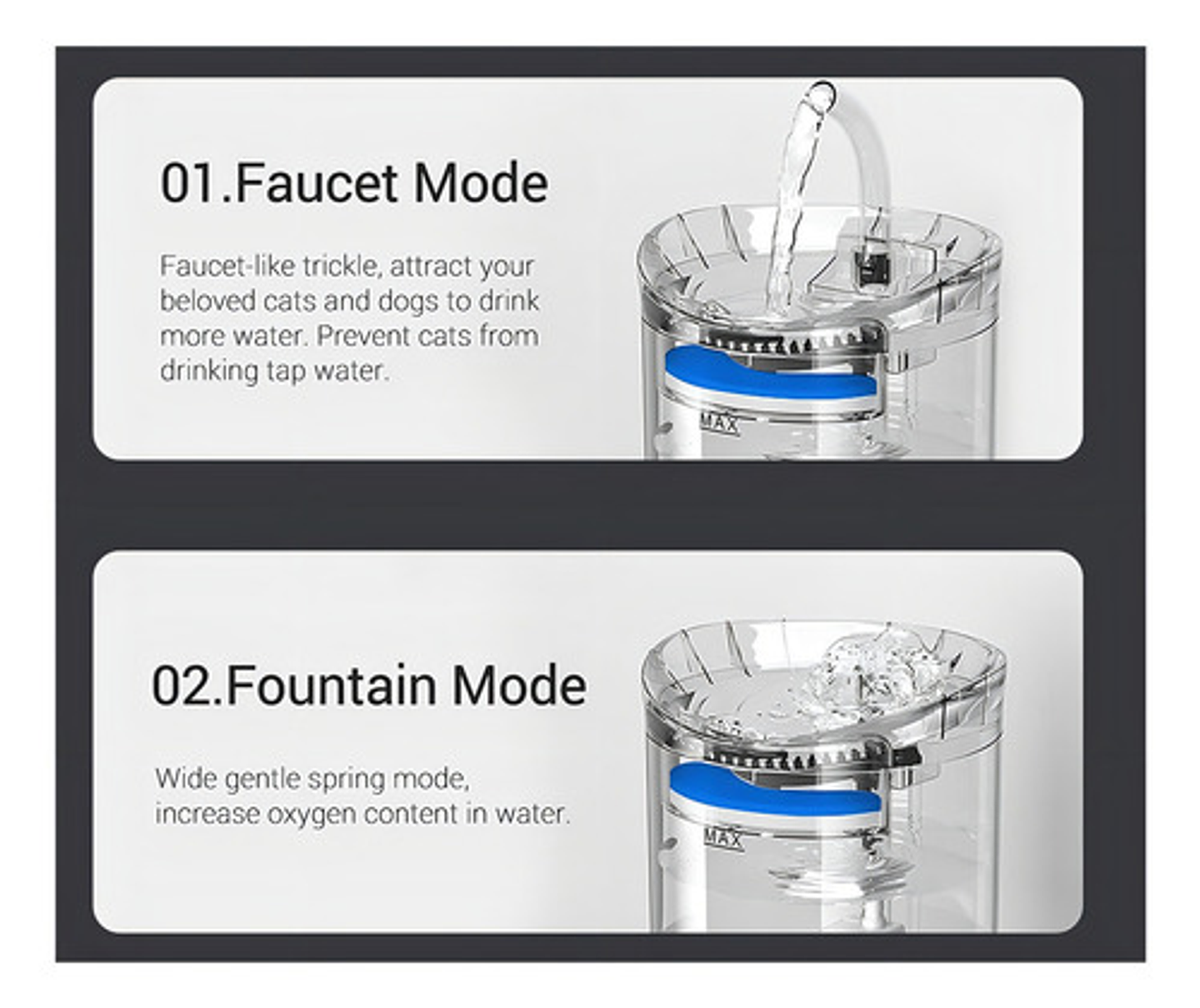 Tlpb Fuente Para Gato Bebedero Para Mascotas Color Trasparente 4