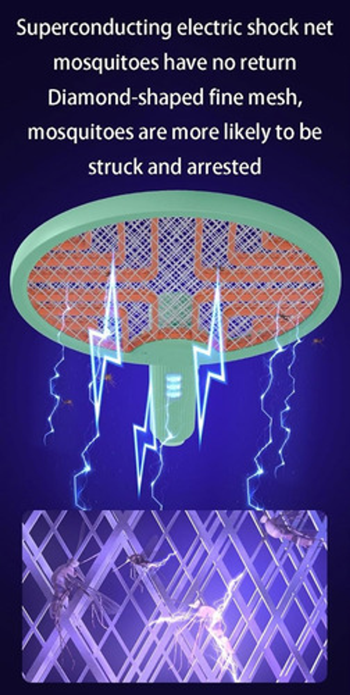 Raqueta Matamoscas Eléctrico Recargable 3en1 Mata Mosquito 4