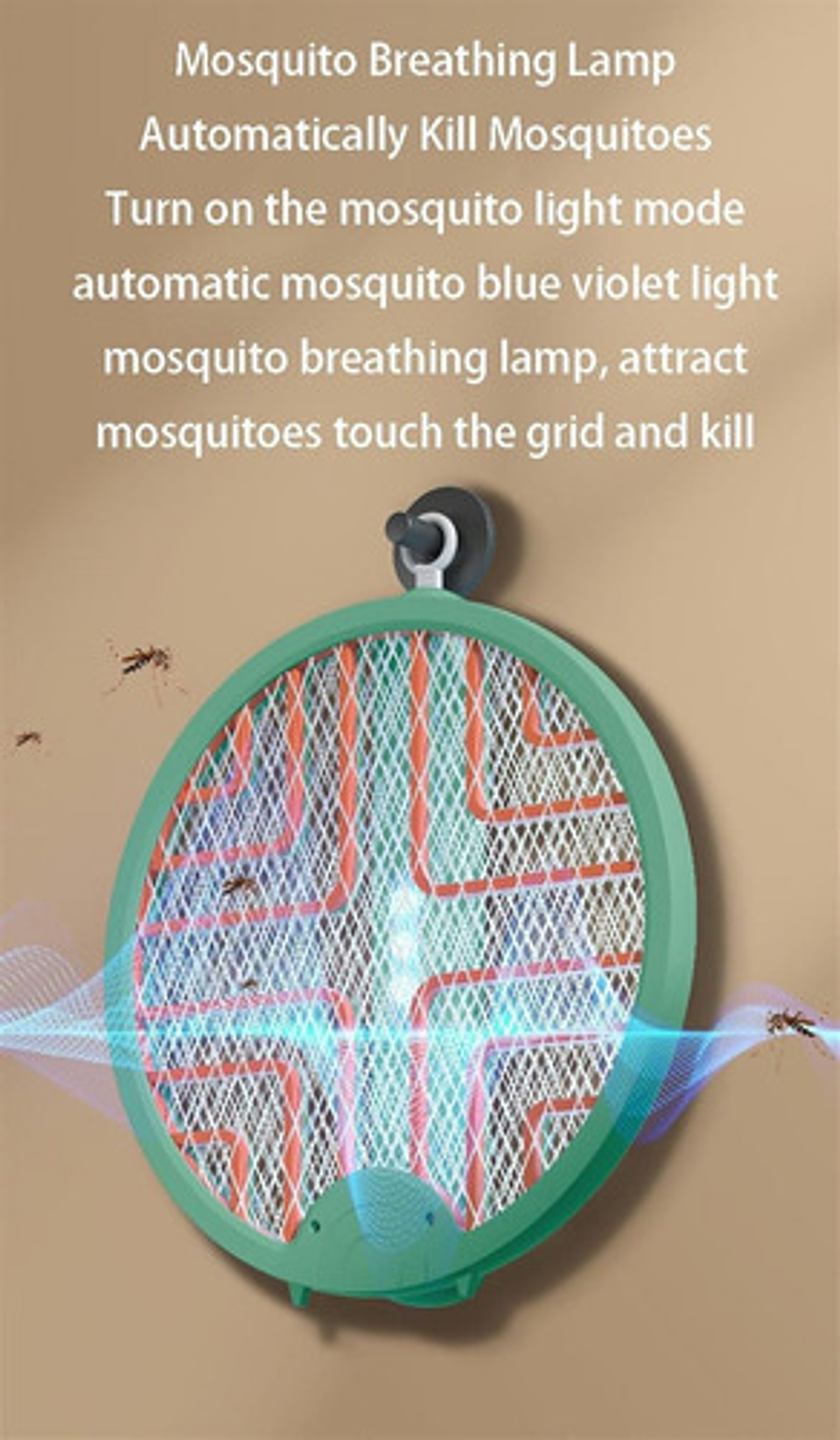 Raqueta Matamoscas Eléctrico Recargable 3en1 Mata Mosquito 5