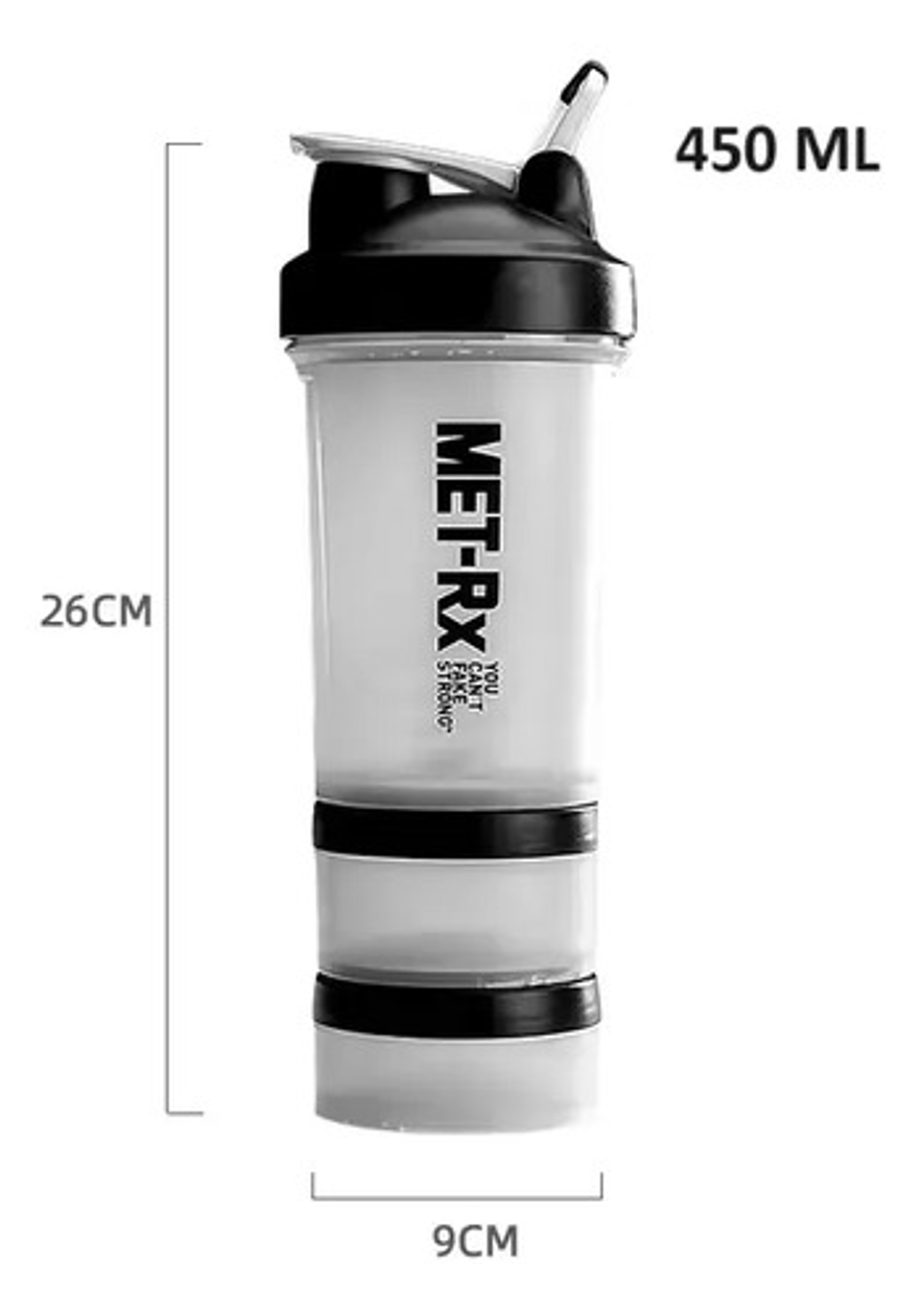 Botella Shaker Proteina Botella Deportiva Batidos Mezclador 2