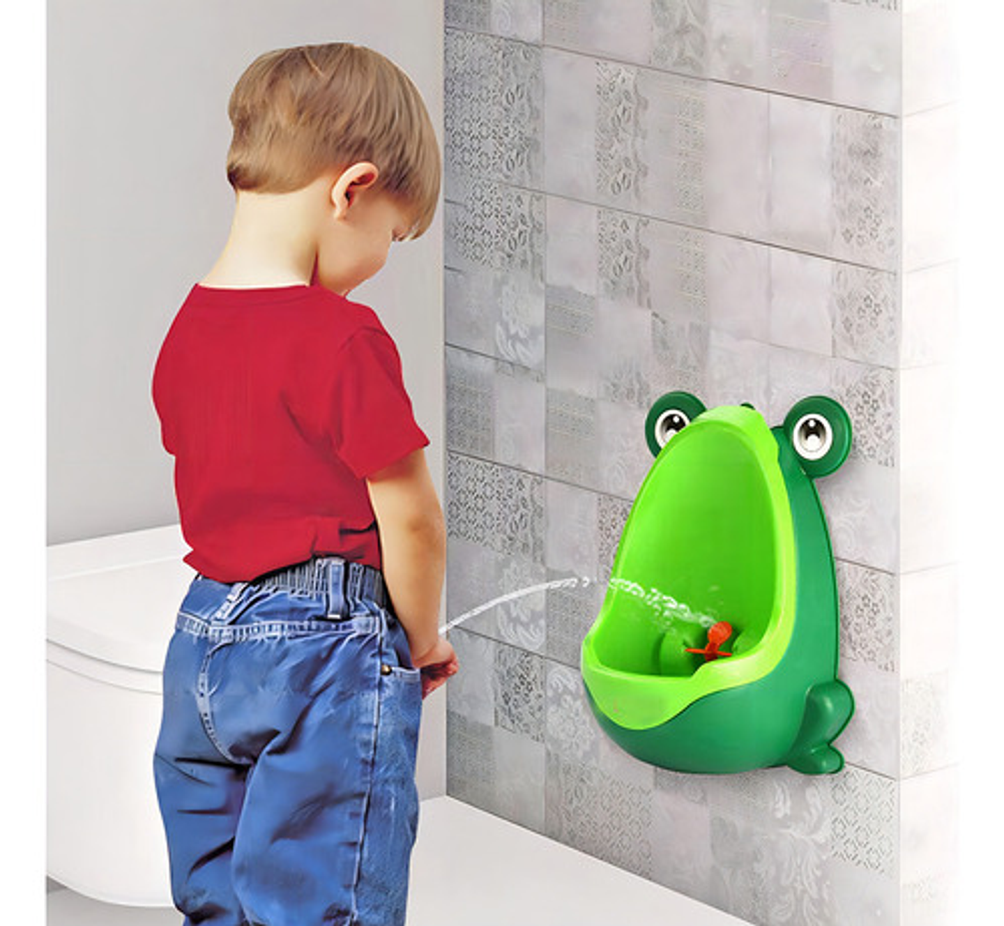 Urinario De Entrenamiento Baby Toilet Frog Color Verde Rana 2