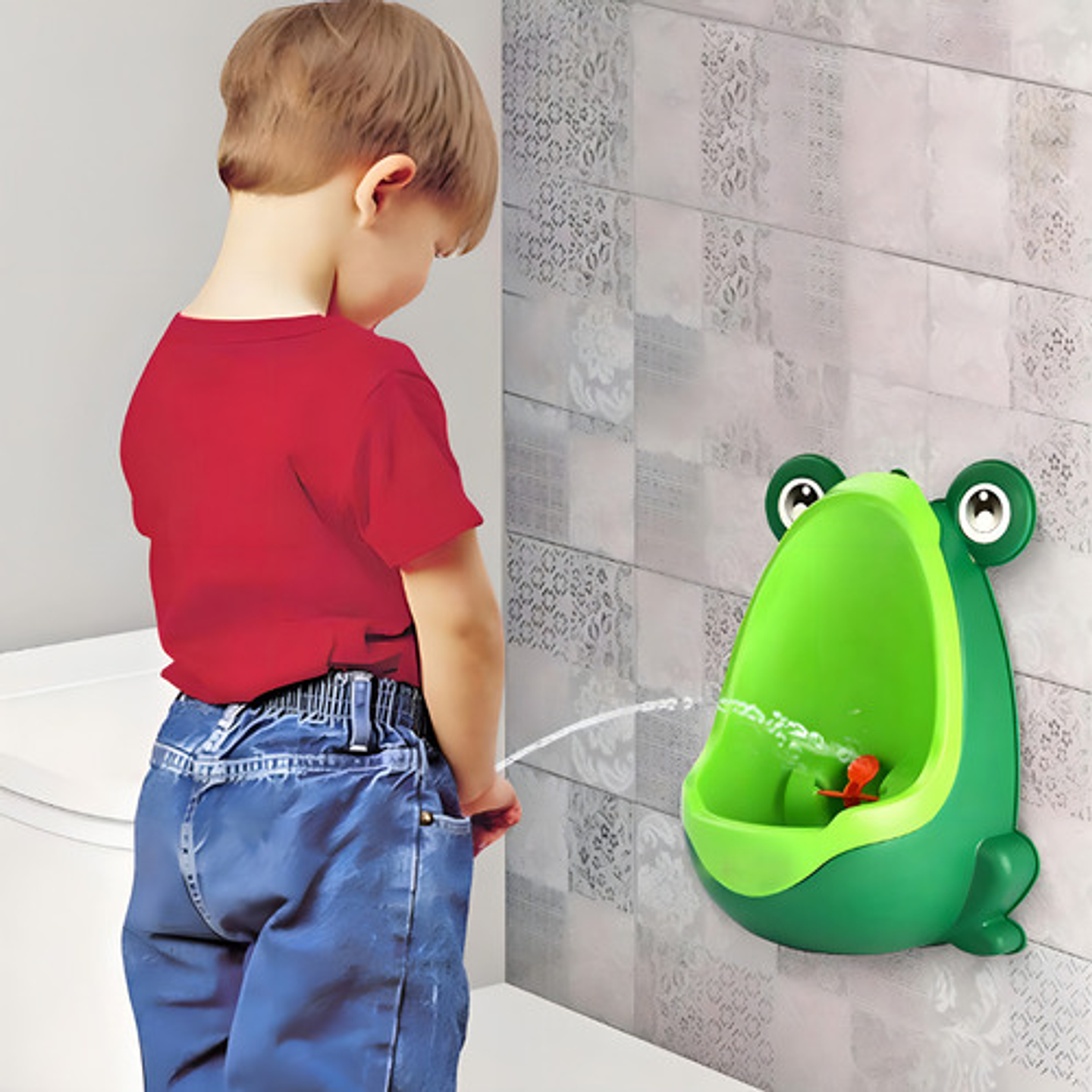 Urinario De Entrenamiento Baby Toilet Frog Color Verde Rana 8