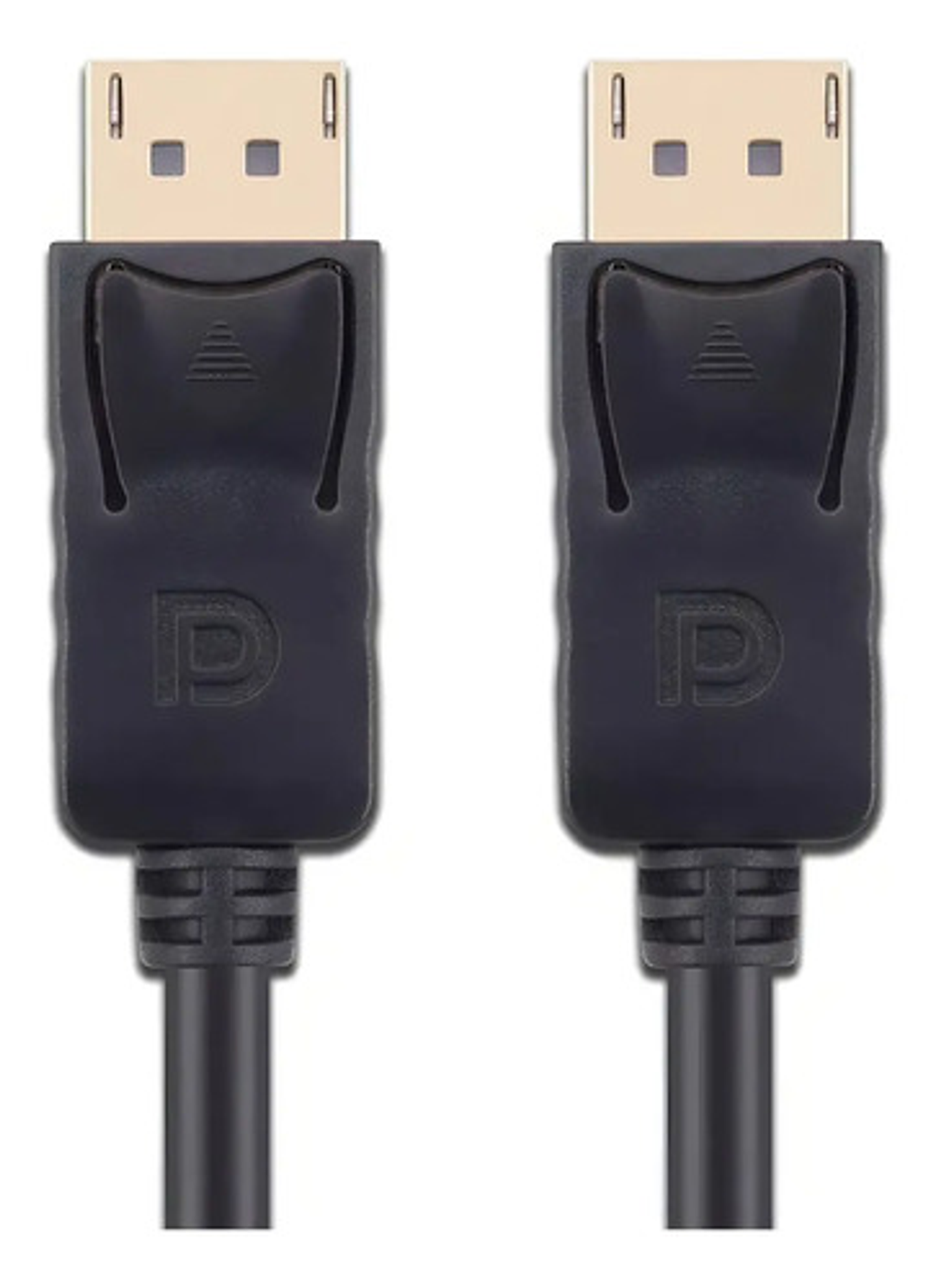 Cable Displayport Negro 1.8m Duaitek Dp Macho A Macho Con Punta De Oro 2