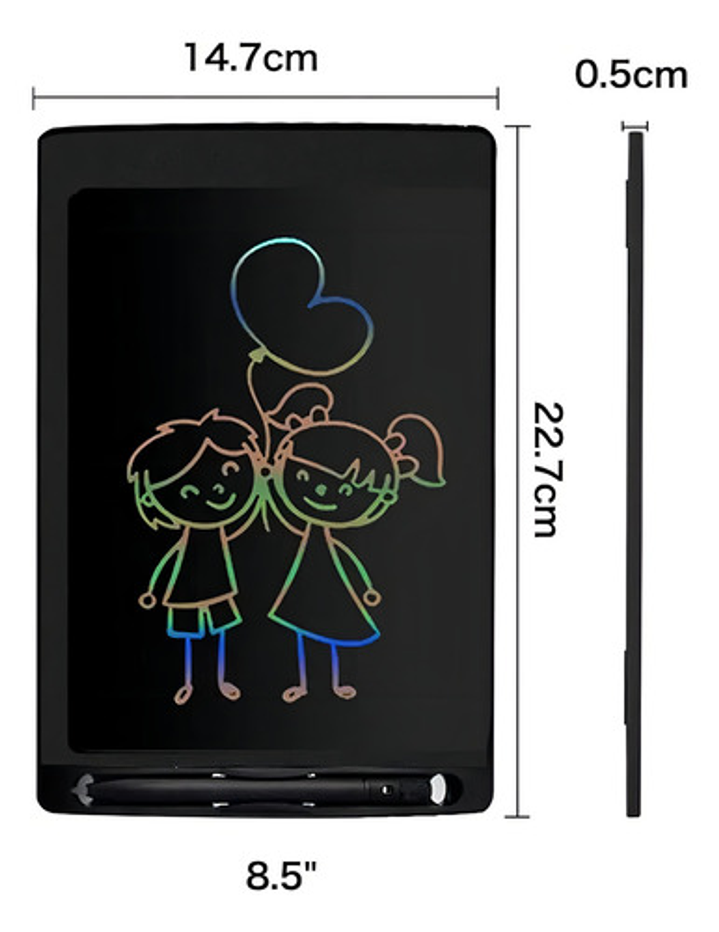 Pizarra Mágica, Tablet Dibujo Lcd 8.5 Pulgadas Para Niños Negro 5